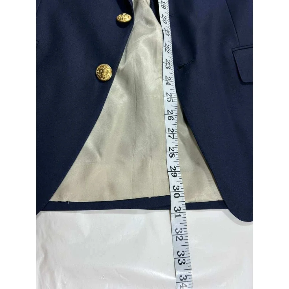 Malibu Clothes Beverly‎ Hills Navy Blue Gold Button Blazer Sport Coat Mens 42R
